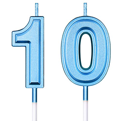 10Th Birthday Candles Cake Numeral Candles Happy Birthday Cake C