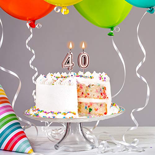 40Th Birthday Candles Cake Numeral Candles Happy Birthday Cake C