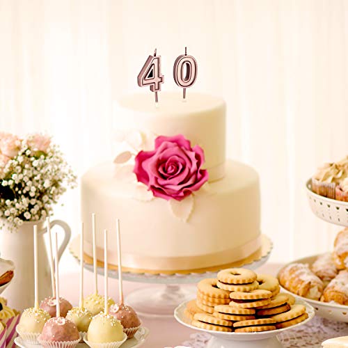 40Th Birthday Candles Cake Numeral Candles Happy Birthday Cake C