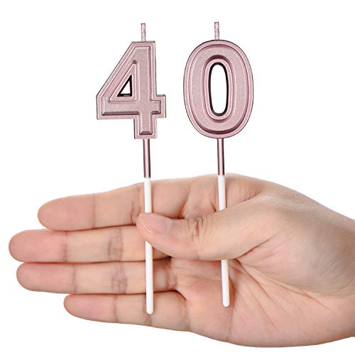40Th Birthday Candles Cake Numeral Candles Happy Birthday Cake C