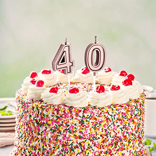 40Th Birthday Candles Cake Numeral Candles Happy Birthday Cake C