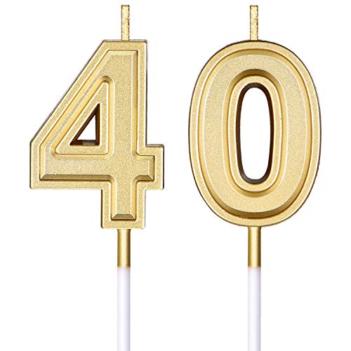 40Th Birthday Candles Cake Numeral Candles Happy Birthday Cake C