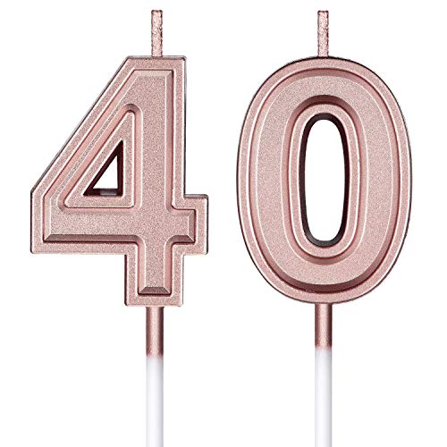 40Th Birthday Candles Cake Numeral Candles Happy Birthday Cake C