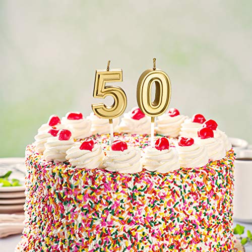 50Th Birthday Candles Cake Numeral Candles Happy Birthday Cake C