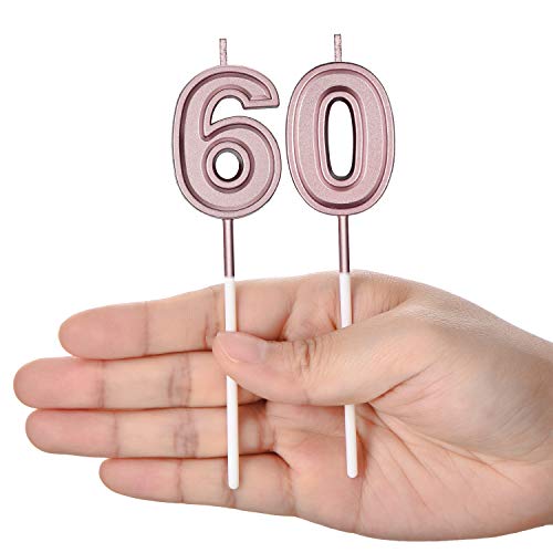 60Th Birthday Candles Cake Numeral Candles Happy Birthday Cake C