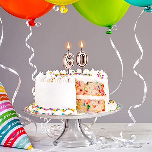 60Th Birthday Candles Cake Numeral Candles Happy Birthday Cake C