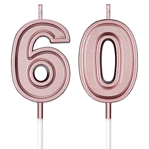 60Th Birthday Candles Cake Numeral Candles Happy Birthday Cake C