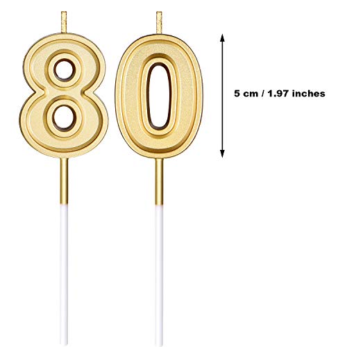 80Th Birthday Candles Cake Numeral Candles Happy Birthday Cake C
