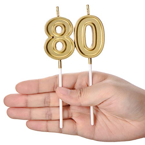 80Th Birthday Candles Cake Numeral Candles Happy Birthday Cake C