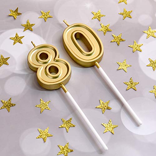 80Th Birthday Candles Cake Numeral Candles Happy Birthday Cake C