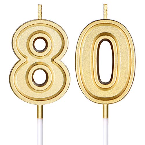 80Th Birthday Candles Cake Numeral Candles Happy Birthday Cake C