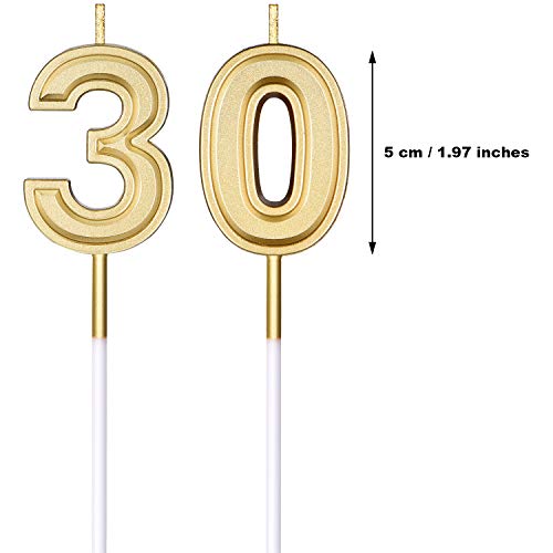 Frienda 30Th Birthday Candles Cake Numeral Candles Happy Birthda