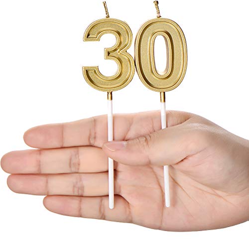 Frienda 30Th Birthday Candles Cake Numeral Candles Happy Birthda