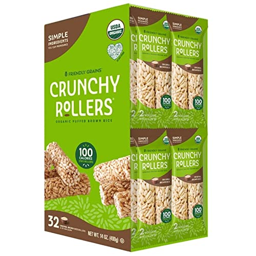 Friendly Grains - Crunchy Rollers - Organic Rice Snacks, Crispy ...