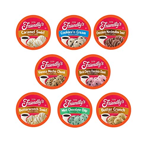 Friendlys Ice Cream Flavored Coffee Variety Pack Sampler Pods F