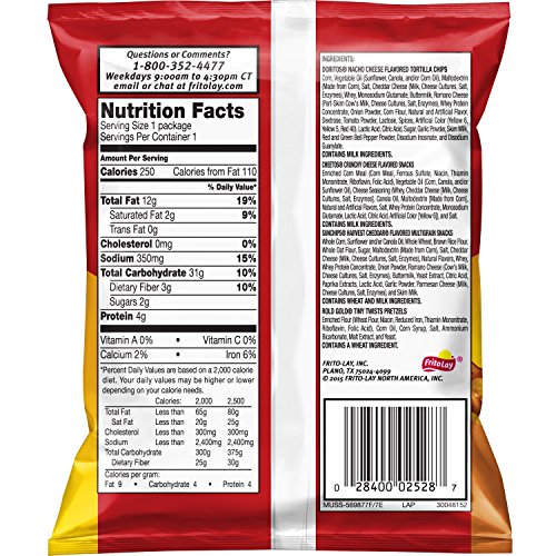 Frito Lay Cheesy Mix Variety Pack, 40 Count