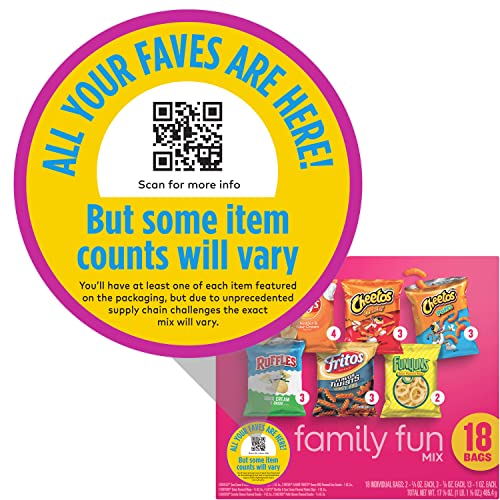 Frito-Lay Family Fun Mix Variety Pack 18 Pack Assortment May