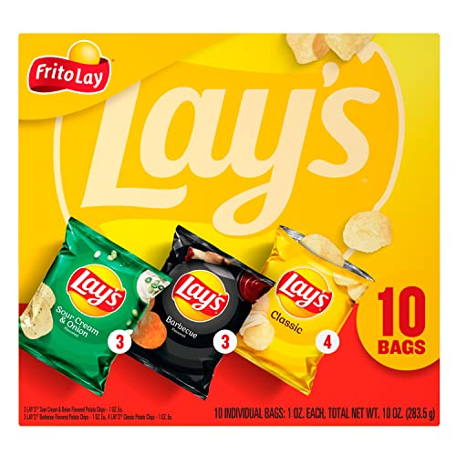 Lays Mix 3 Flavor Variety Pack, 1Oz Bags 10 Pack