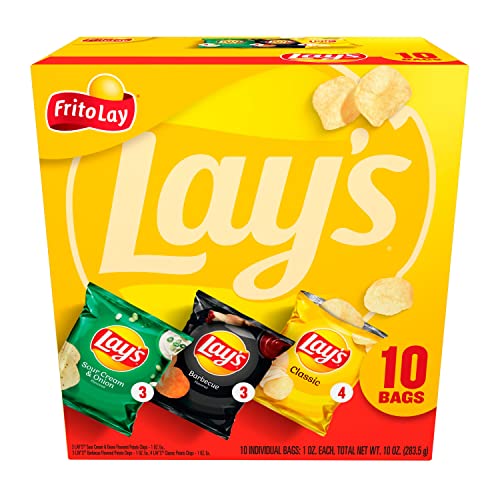 Lays Mix 3 Flavor Variety Pack, 1Oz Bags 10 Pack