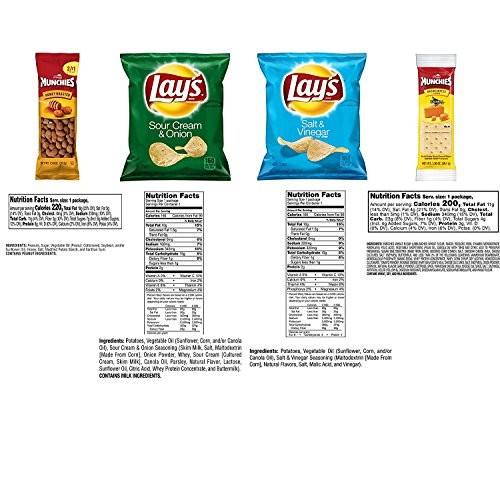 Ultimate Snacks Care Package, Flavor Variety Assortment Of Chips