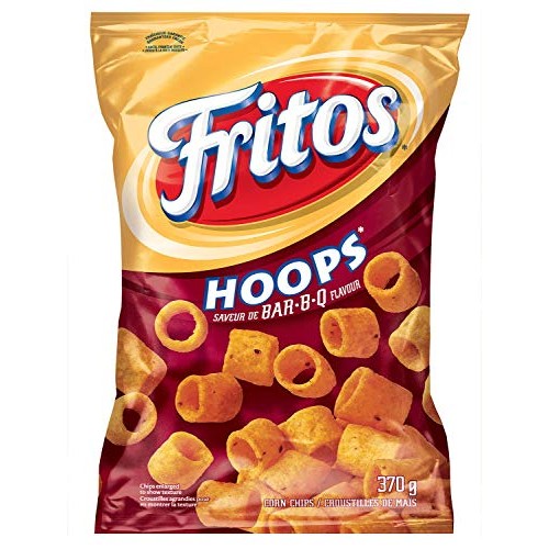 Frito Hoops Bbq Bar B Q Large 370G Bag From Canada