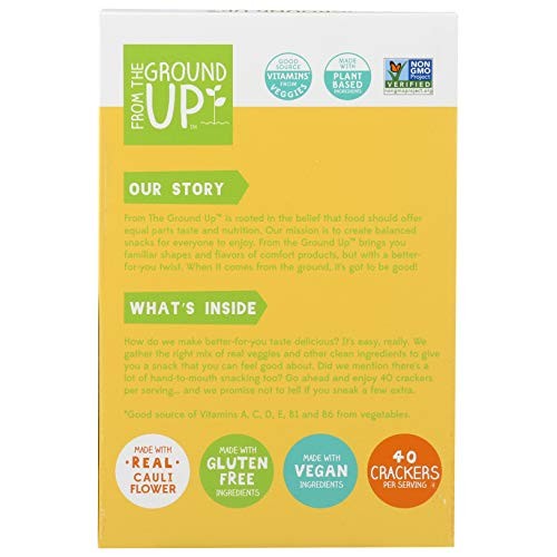 From The Ground Up, Cauliflower Crackers Sea Salt, 4 Ounce