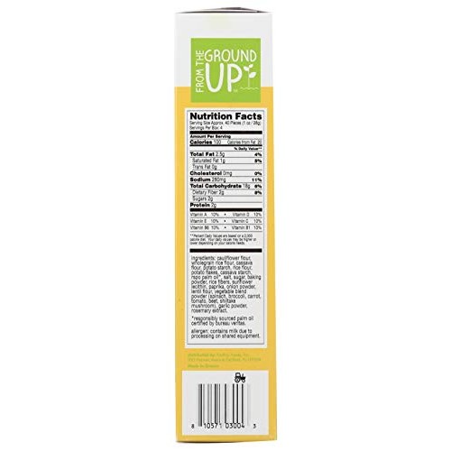 From The Ground Up, Cauliflower Crackers Sea Salt, 4 Ounce