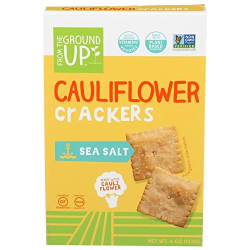 From The Ground Up, Cauliflower Crackers Sea Salt, 4 Ounce