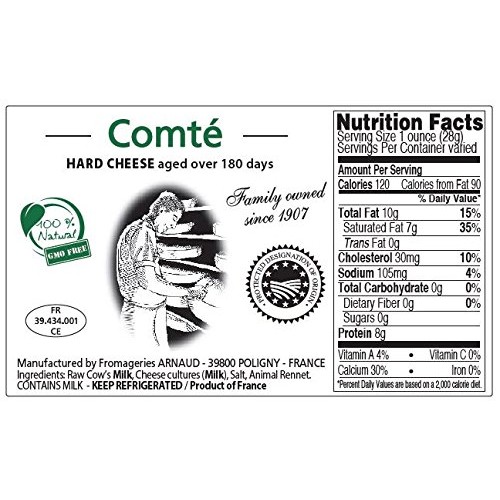 French Cow Milk Cheese, Comte Aoc - 1 Lb