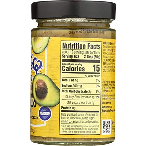 Frontera Especial Avocado Tomatillo Salsa, Medium, 12.5 Oz.