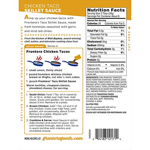 Frontera Gourmet Mexican Simmer Sauce 4 Flavor: Taco Green Sauce