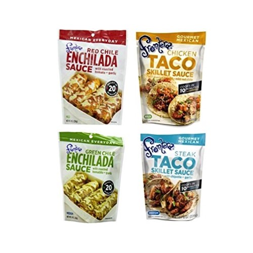 Frontera Gourmet Mexican Simmer Sauce 4 Flavor Variety Bundle, 1