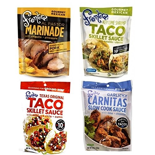 Frontera Gourmet Mexican Simmer Sauce Marinade Pouch 4 Flavor Va