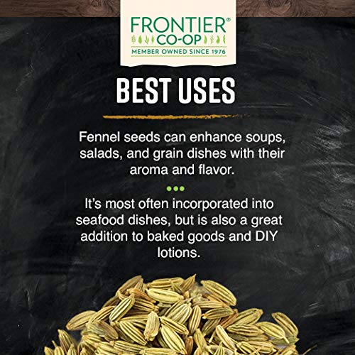 Frontier Co-Op Fennel Seed Whole, Kosher, Non-Irradiated | 1 Lb.