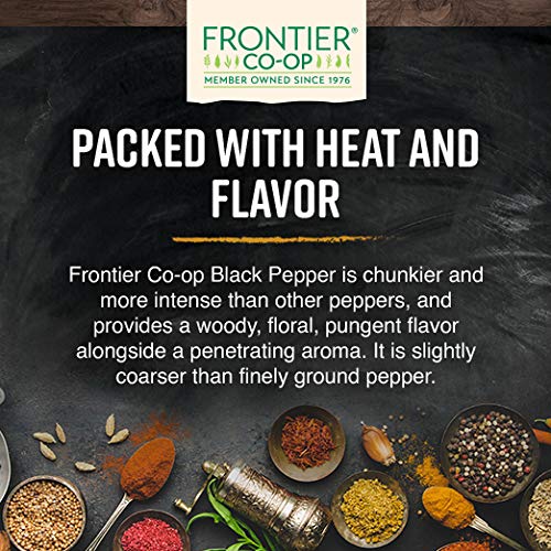 Frontier Co-Op Pepper, Black Medium Grind Dustless, Kosher, Non-