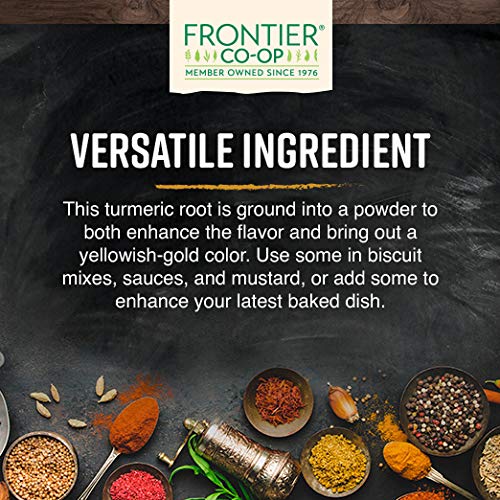 Frontier Co-Op Turmeric Root Powder Minimum 4% Curcumin, Certi