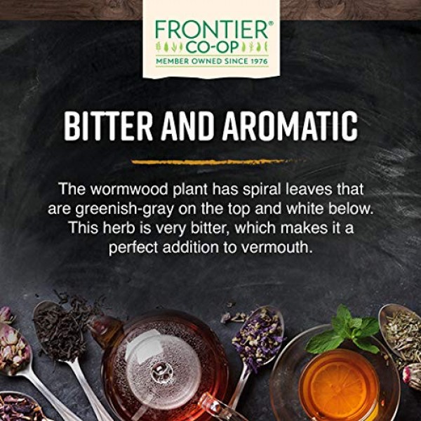 Frontier Co-op Wormwood Herb, Cut & Sifted, Certified Organic, K...