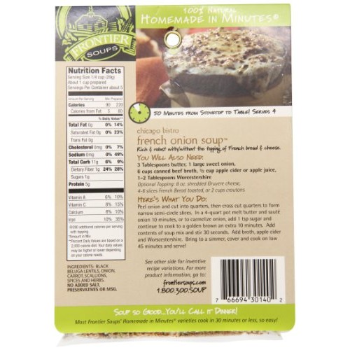 Frontier Soups Homemade In Minutes Soup Mix, Chicago Bistro Fren