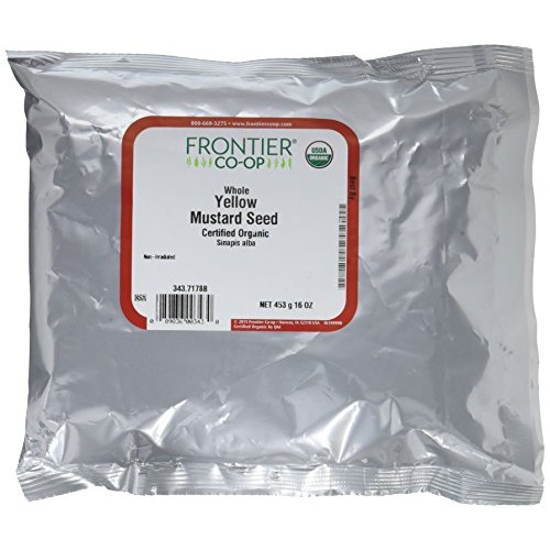 Frontier Co-Op Organic Yellow Mustard Seed, Whole, 1 Pound Bulk