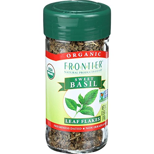 Frontier Organic Sweet Basil Spice - Leaf Flakes - 0.56 Ounces