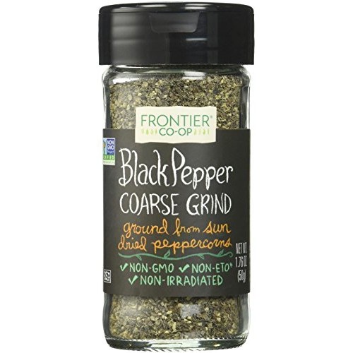 Frontier, Coarse Grind Black Pepper, 1.76 Ounce