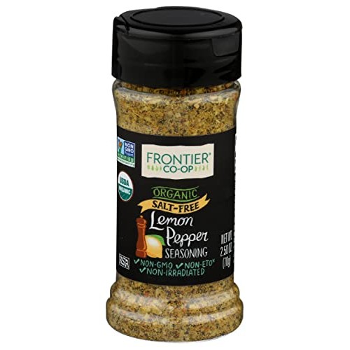 Frontier, Salt Free Organic Seasoning Lemon Pepper, 2.5 Oz