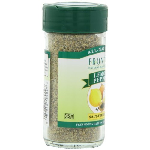 Frontier Seasoning Blends, Salt-Free Lemon Pepper, 2.08-Ounce Bo...
