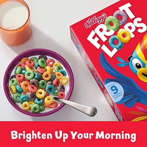 Kelloggs Froot Loops Cold Breakfast Cereal, Fruit Flavored, Bre...