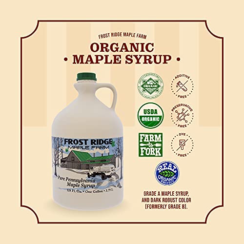 Frost Ridge Maple Farm, Organic Maple Syrup, Grade A, Gallon 12