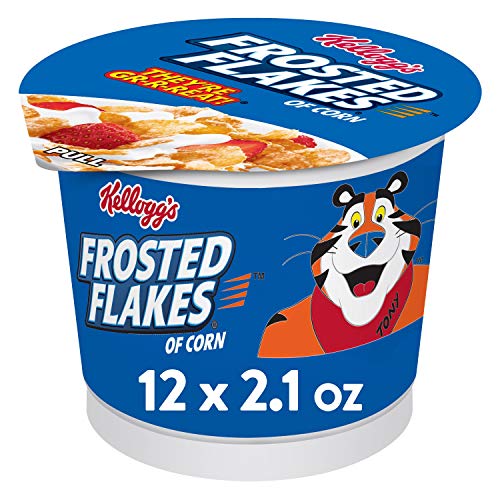 Kelloggs Frosted Flakes, Breakfast Cereal In A Cup, Fat-Free, B