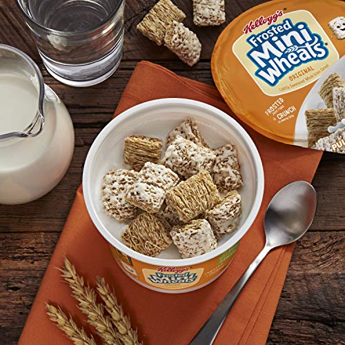Kelloggs Frosted Mini-Wheats Breakfast Cereal Cups, High Fiber