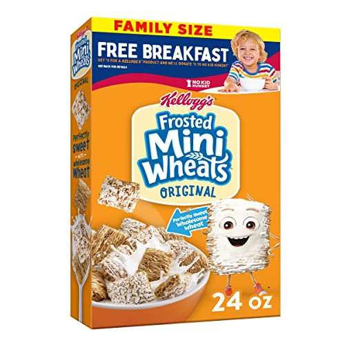 Kelloggs Frosted Mini-Wheats Cold Breakfast Cereal, High-Fiber,