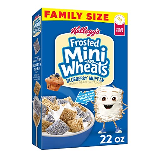 Kelloggs Frosted Mini-Wheats Cold Breakfast Cereal, High-Fiber,
