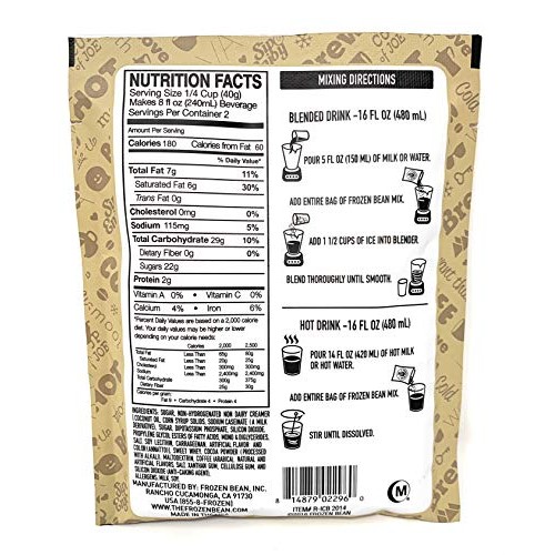 • Frozen Bean Frappe Blends Variety Pack 3.35 Oz Java Chip Sea